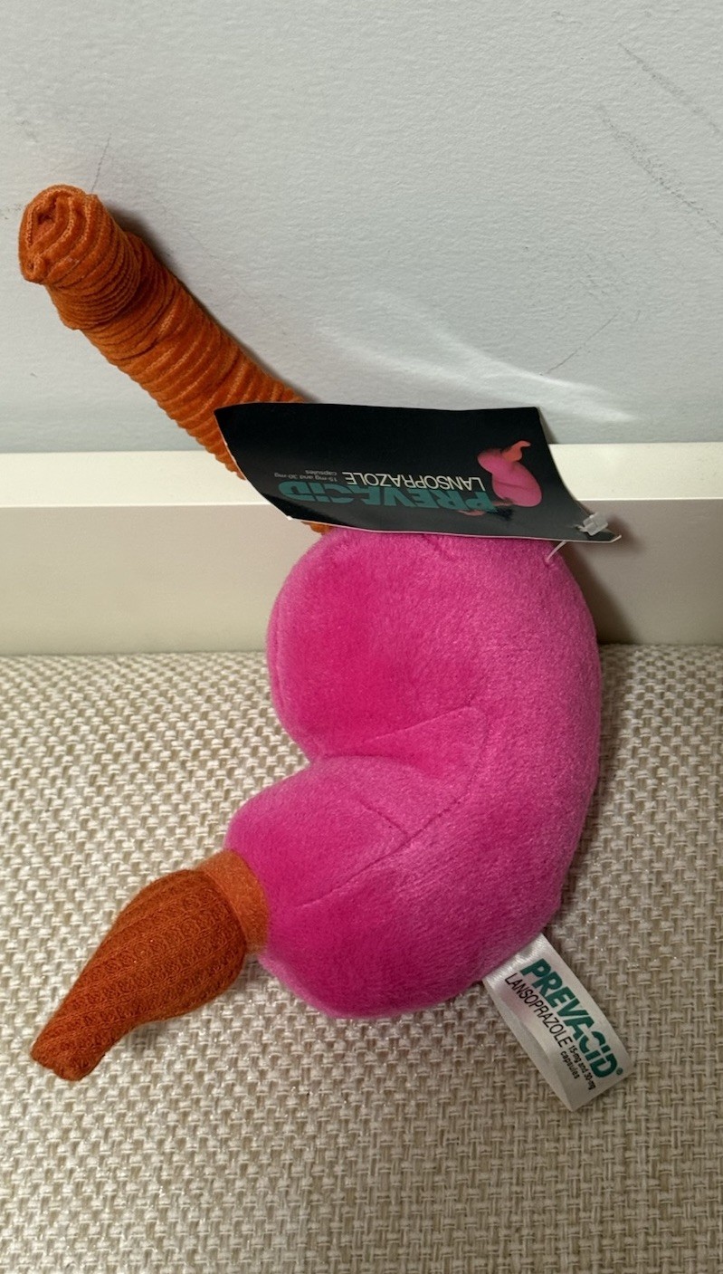 Prevacid Promotional Stomach Plush NWT