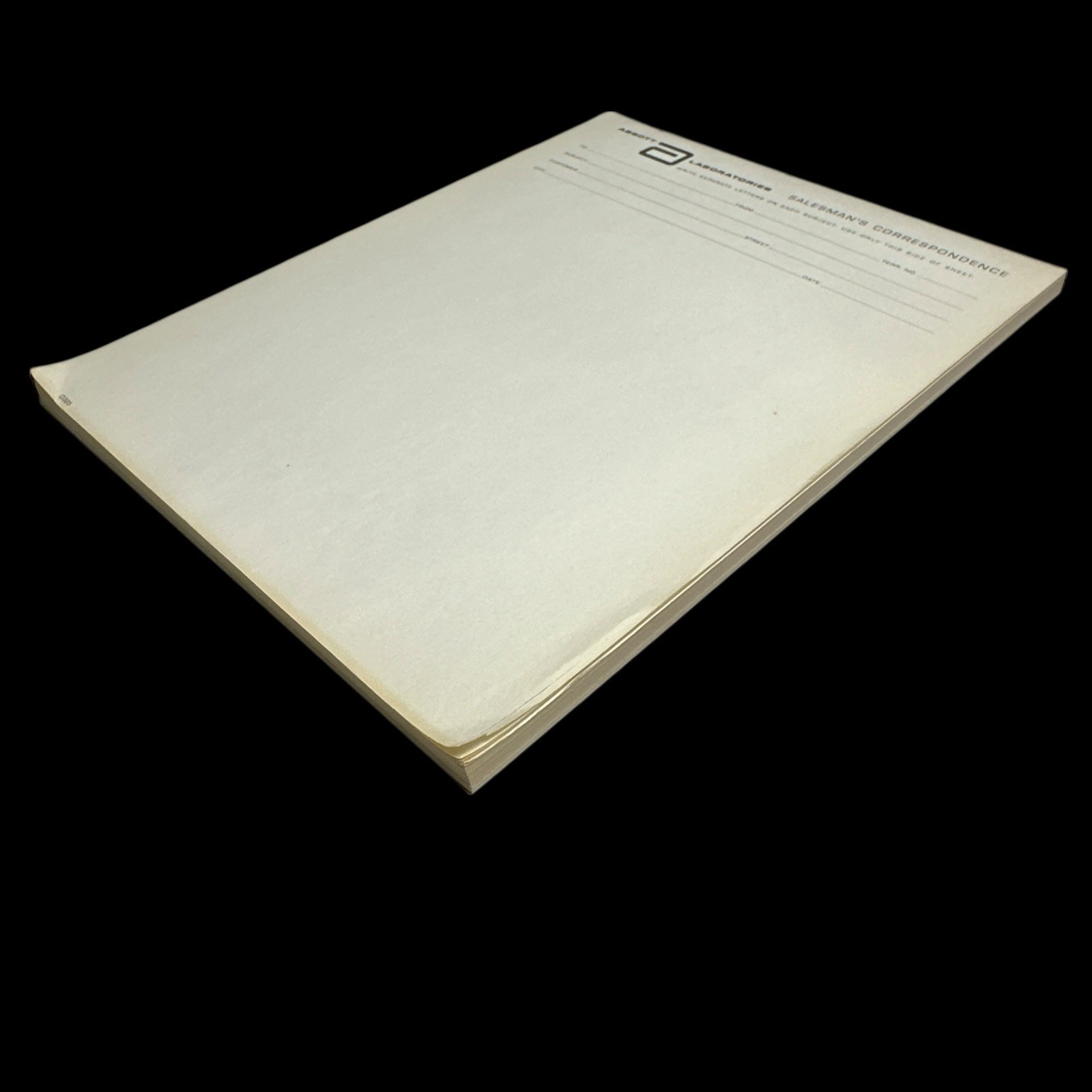 Vintage ABBOTT Laboratories Salesman’s Correspondence Notepad 8.5×11