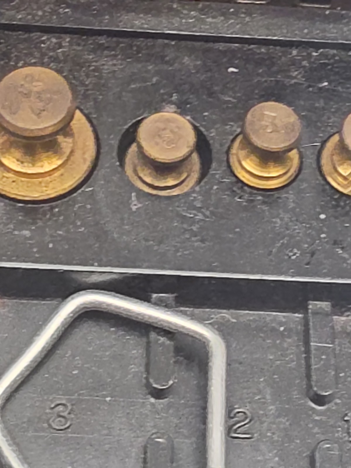 Vintage Bristol Myers Set of Pharmacutical Brass Weights in Original Box