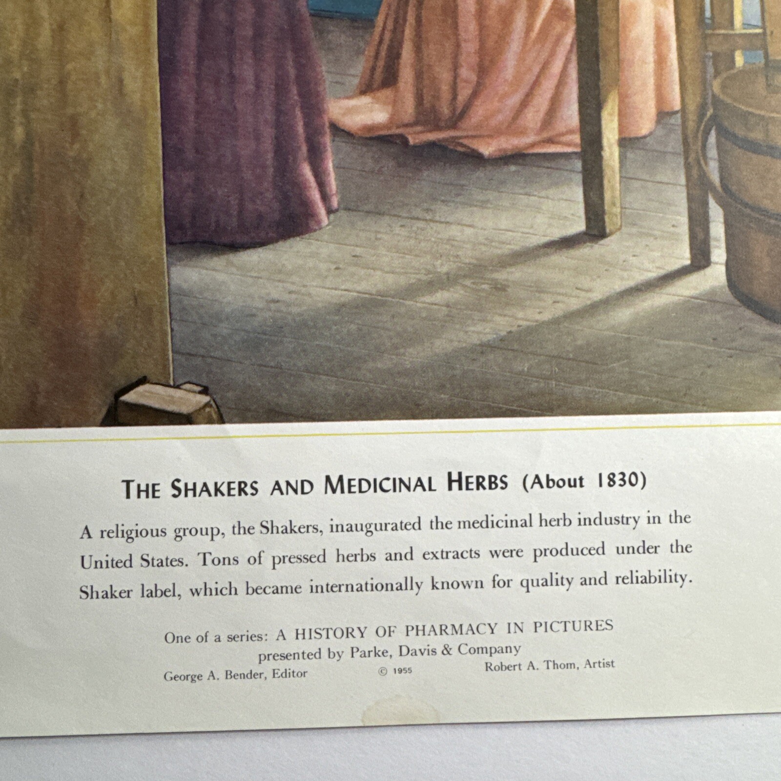 A HISTORY OF PHARMACY IN PICTURES 1954 PRINT#26 Great Gift For Doctor 22″×18″