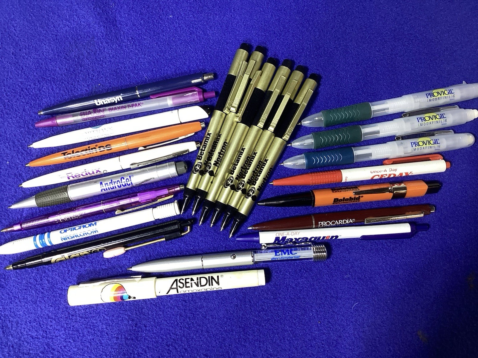 Lot 24 Drug Rep RX Advertising Pens, Lighted