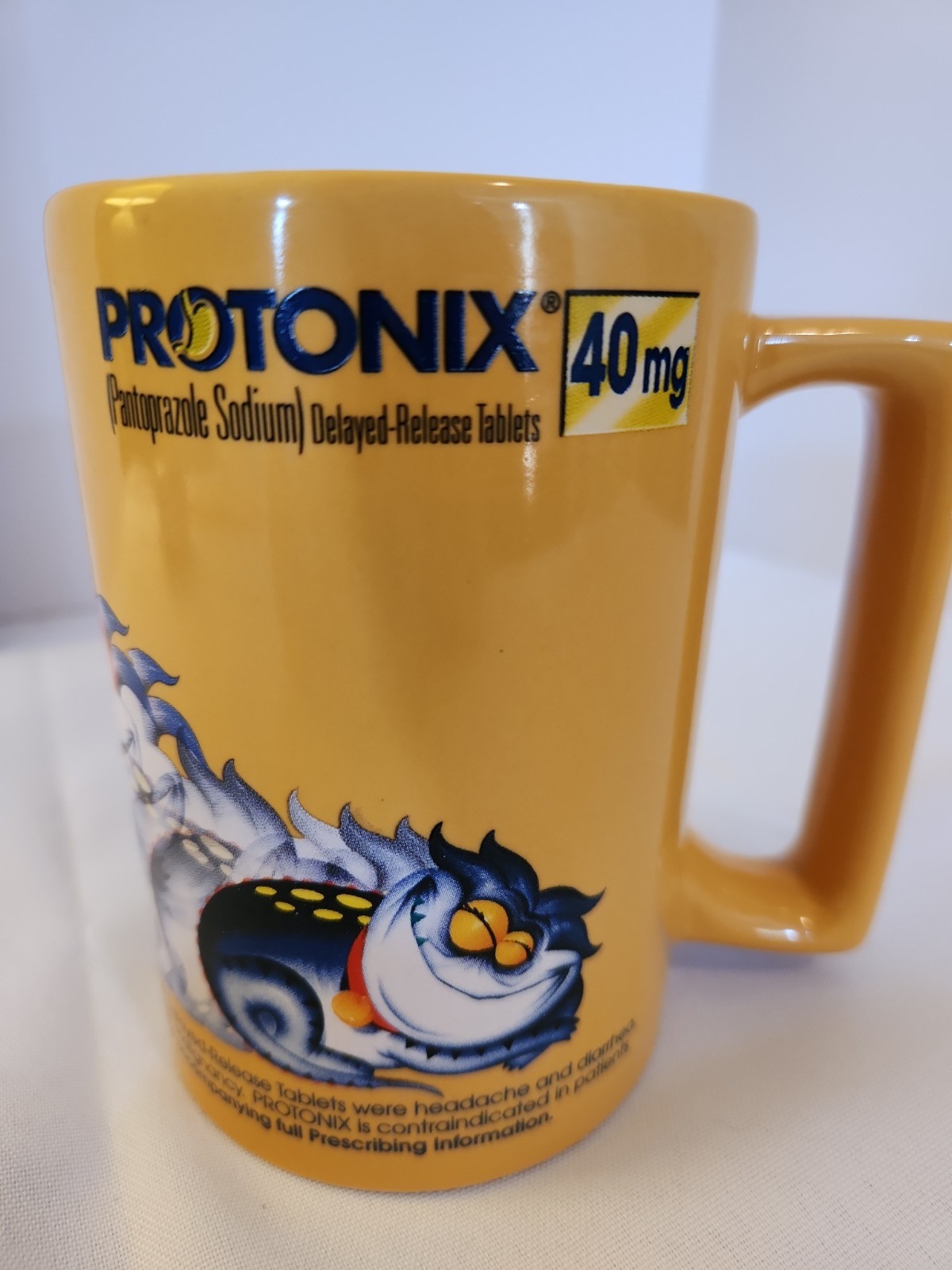 Protonix Coffee Cup – Mug Heartburn Monsters -Collectible- Drug Rep Giveaway
