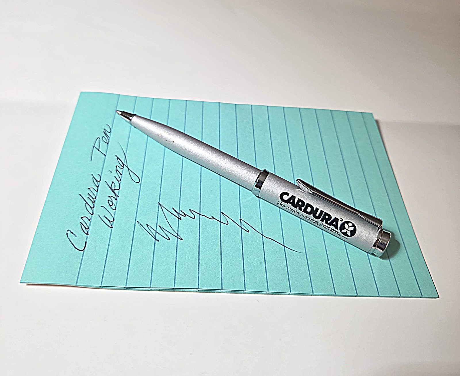Vintage Cardura Heavy Metal Pharmaceutical Drug Rep Pen
