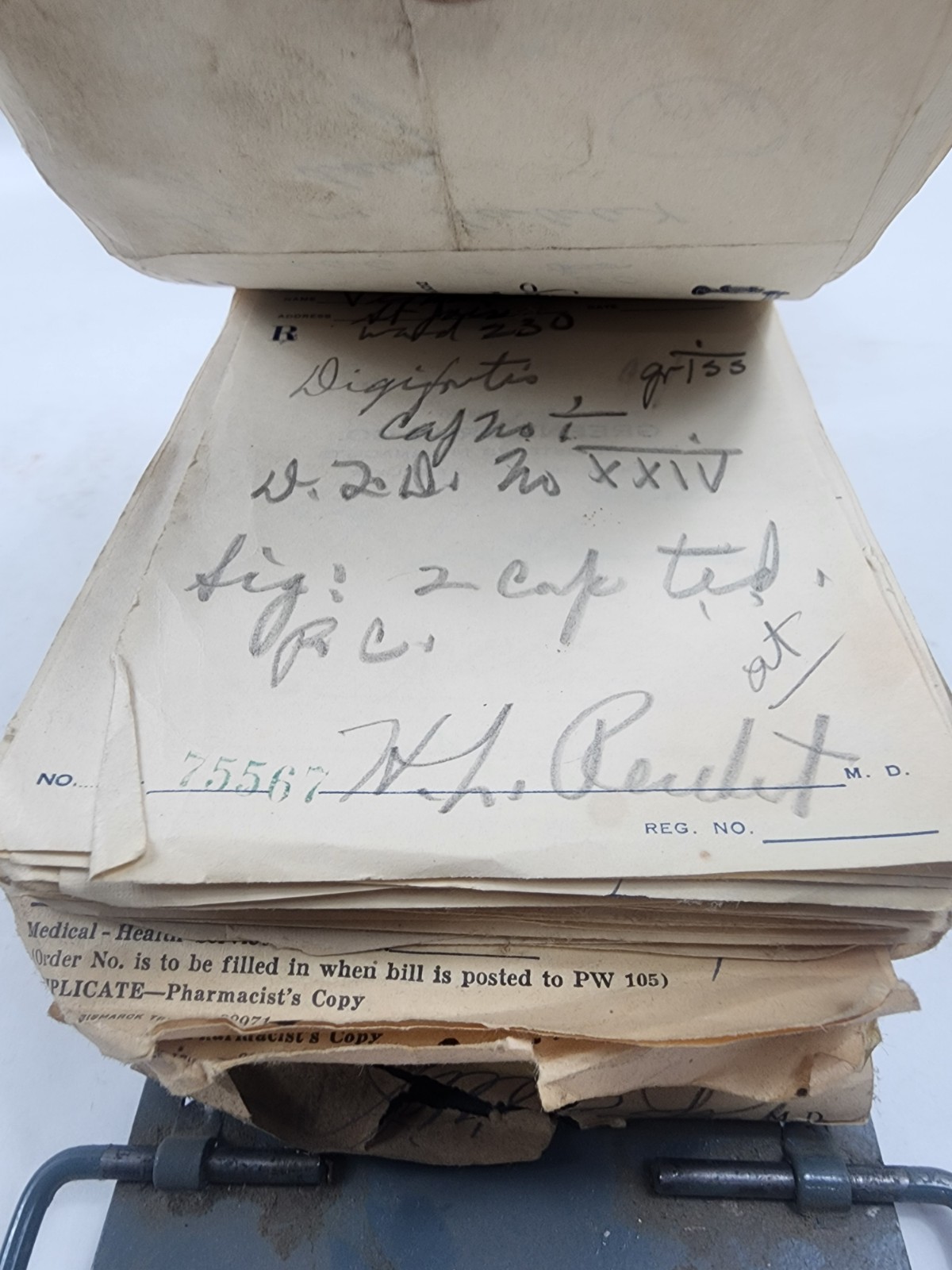 Prescription Atlas Rx Pad Paper Apothecary Druggist Pharmacy Medicine 1938