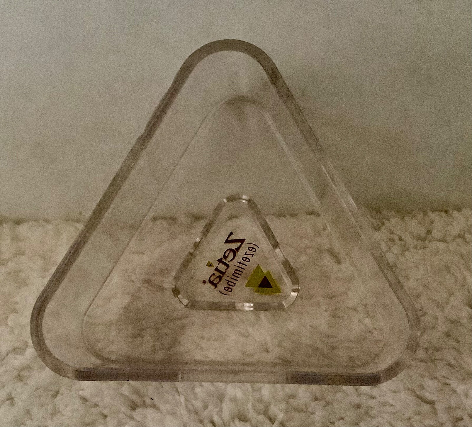 DRUG REP RARE CLEAR ZETIA PLASTIC/ACRYLIC CANISTER