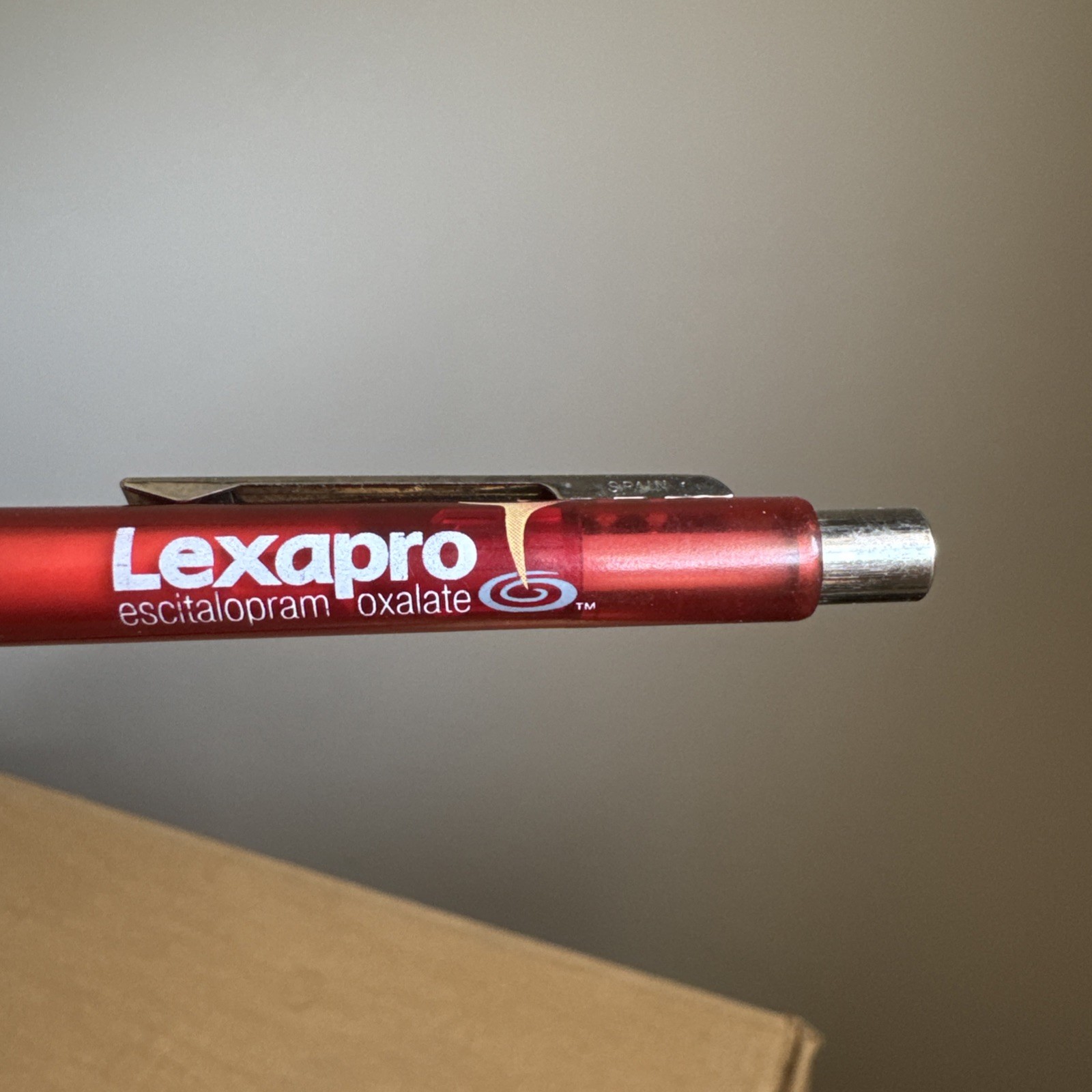 Pharmaceutical Drug Rep Vintage Pen Lexapro Metal & Plastic Black Ink