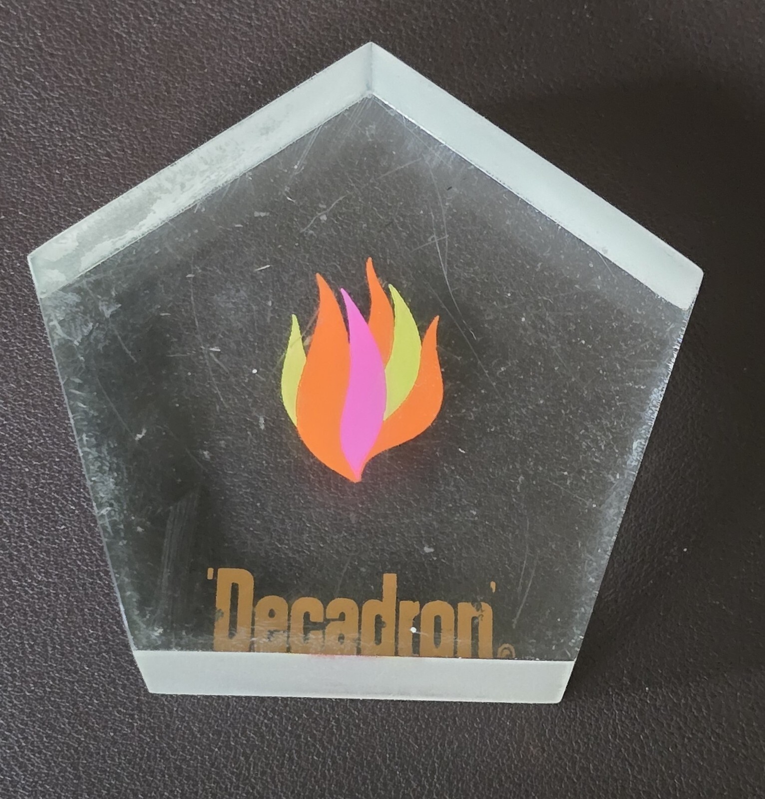 Decadron Pharmacy advertising Paperweight: Pentagon, 4 oz, 3″ x 3″