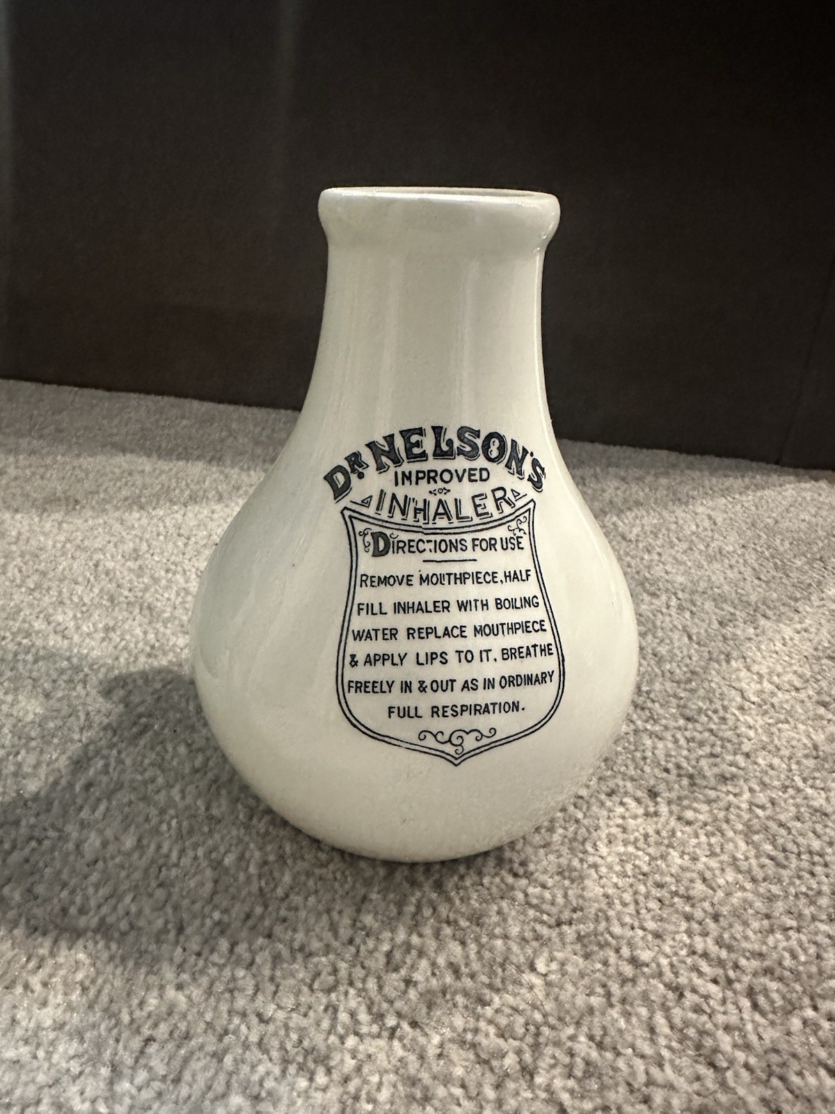 Pharmacy Ceramic Ointment Jar Antique Apothecary Design Chemist
