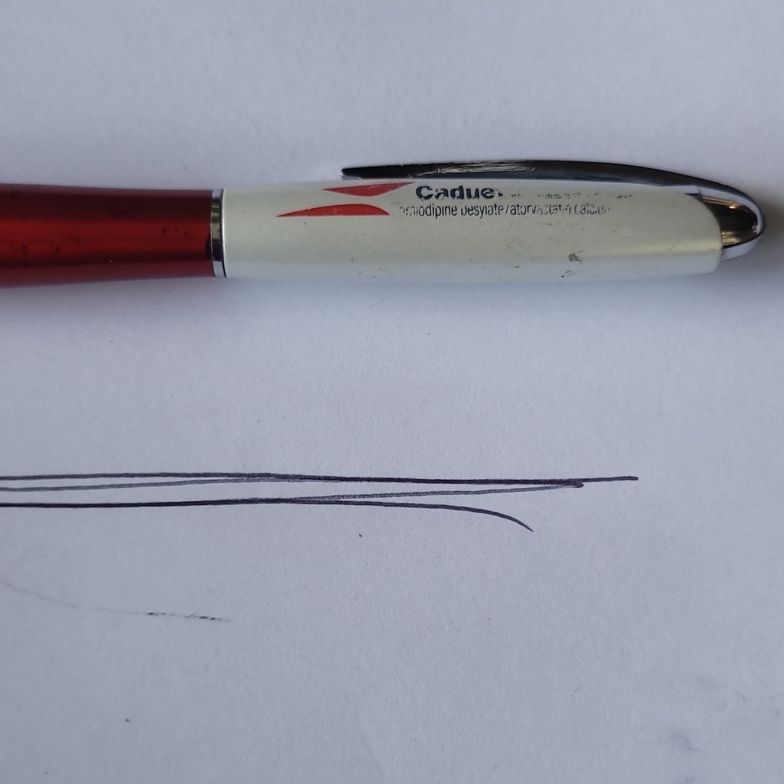 Caduet Amlodipine Besylate/Atorvastatin Calcium Drug Rep Pen Red/White