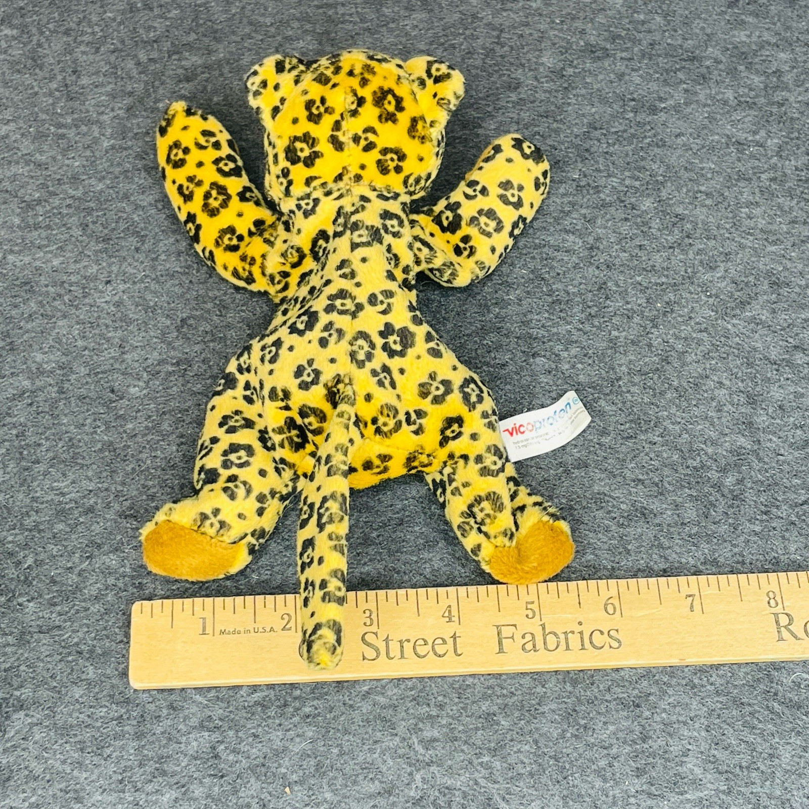 Vintage Vicoprofen Leopard Bean Bag Plush Pharmaceutical Drug Rep Advertisement