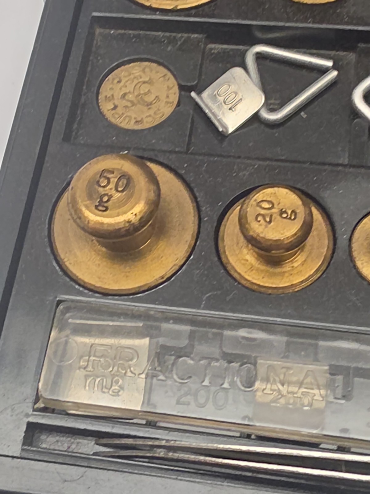 Vintage Bristol Myers Set of Pharmacutical Brass Weights in Original Box