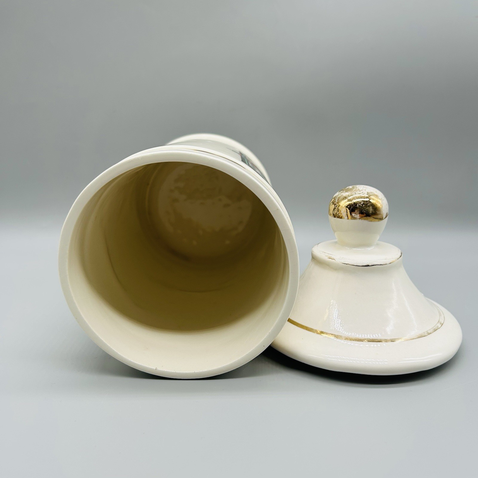 Vintage Cassia Fistula Lidded Ceramic Apothecary Jar Jeanne Robinette California