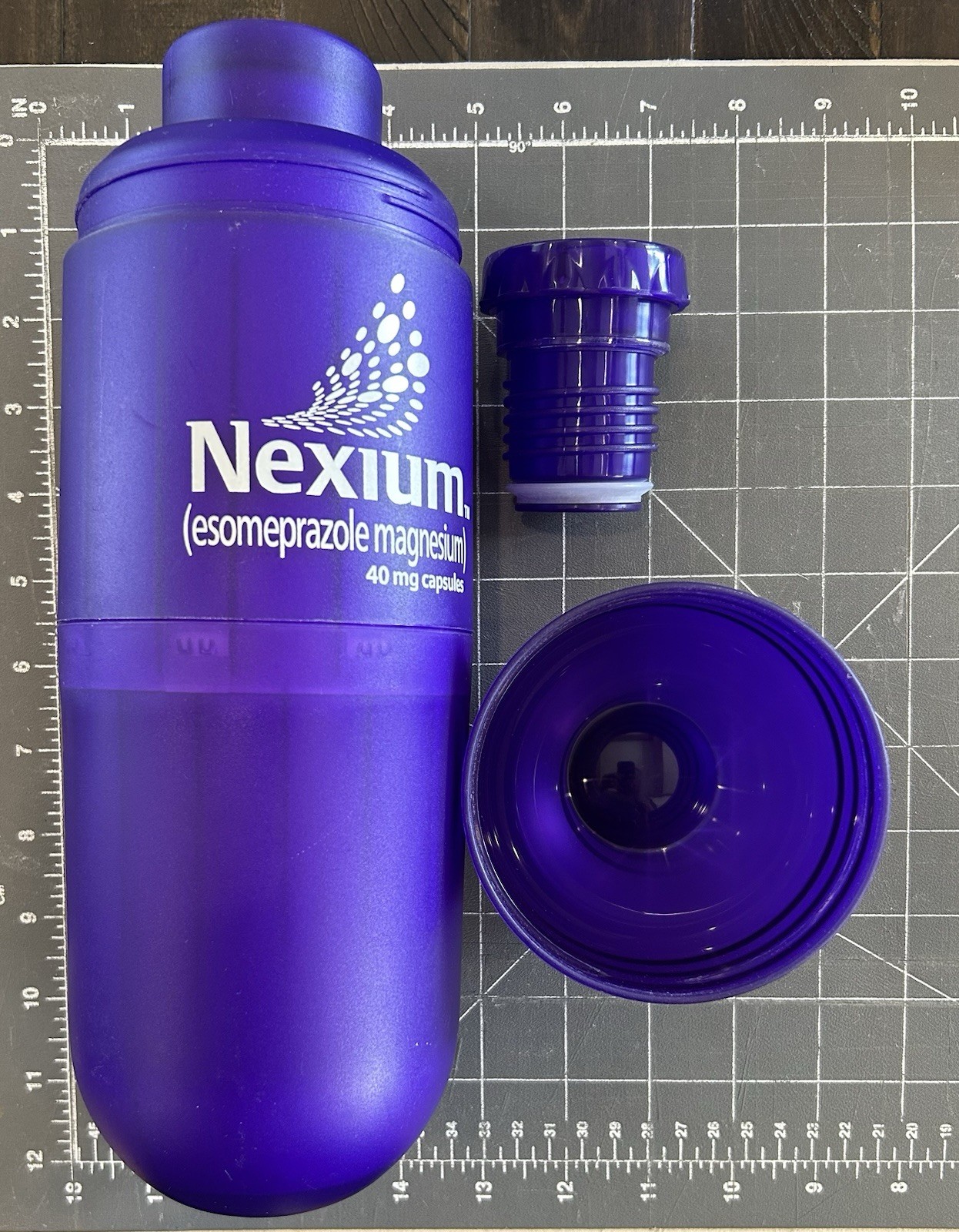 Nexium the Purple Pill AstraZeneca Pharmaceutical Advertising Promo Water Bottle