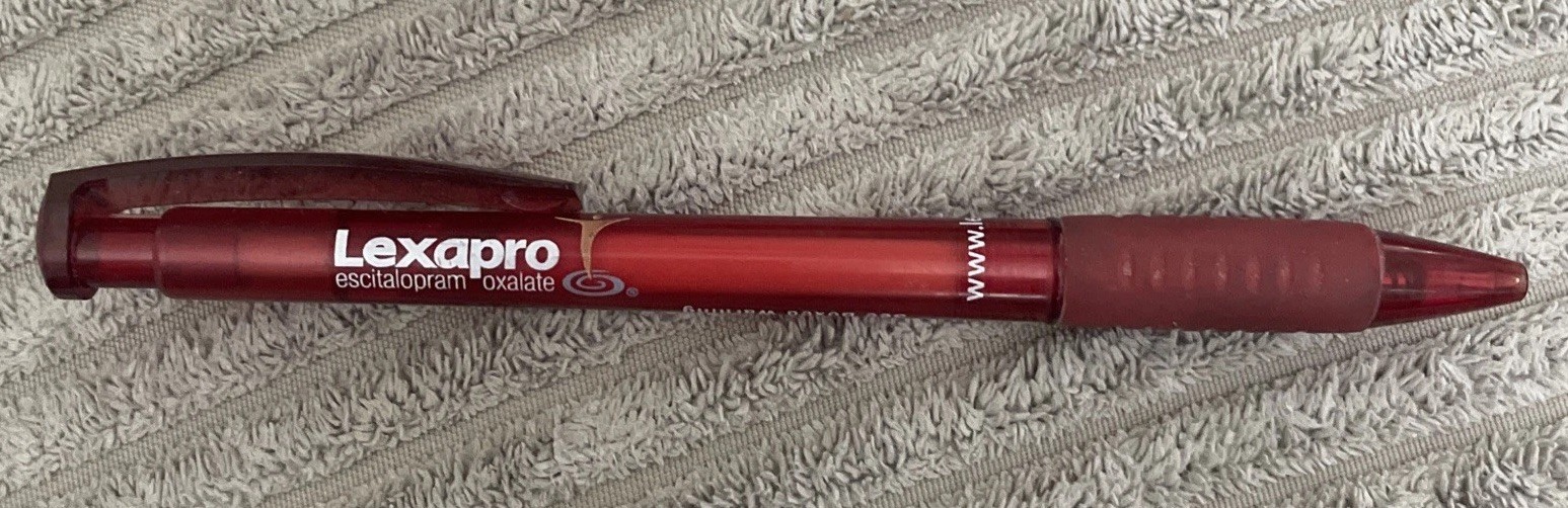 LEXAPRO Pharmaceutical Promotional Doctors Ballpoint Pen Refillable Set of 2