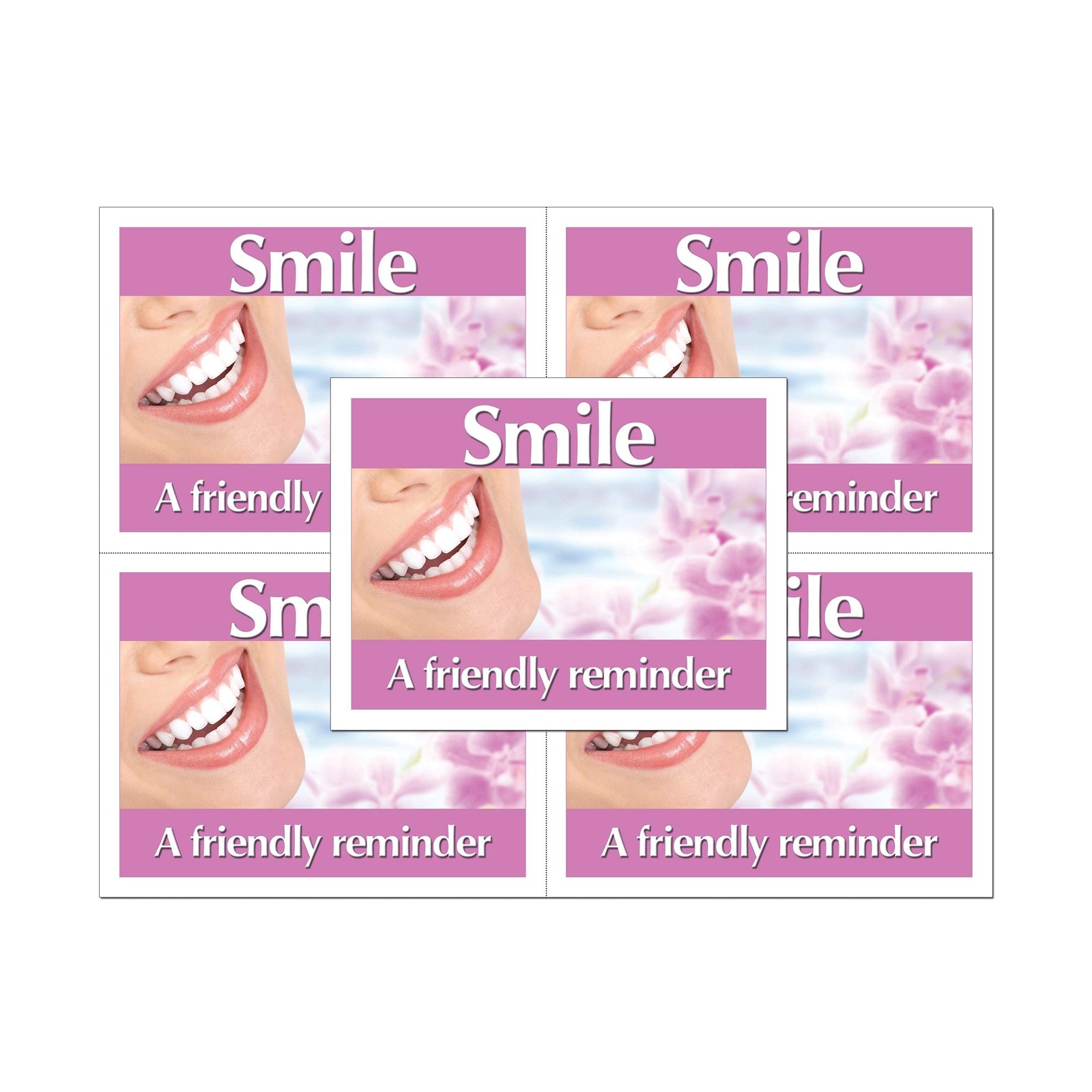 Dental Laser Appointment Reminder Postcards with Personalizable Backs. 4 Card…