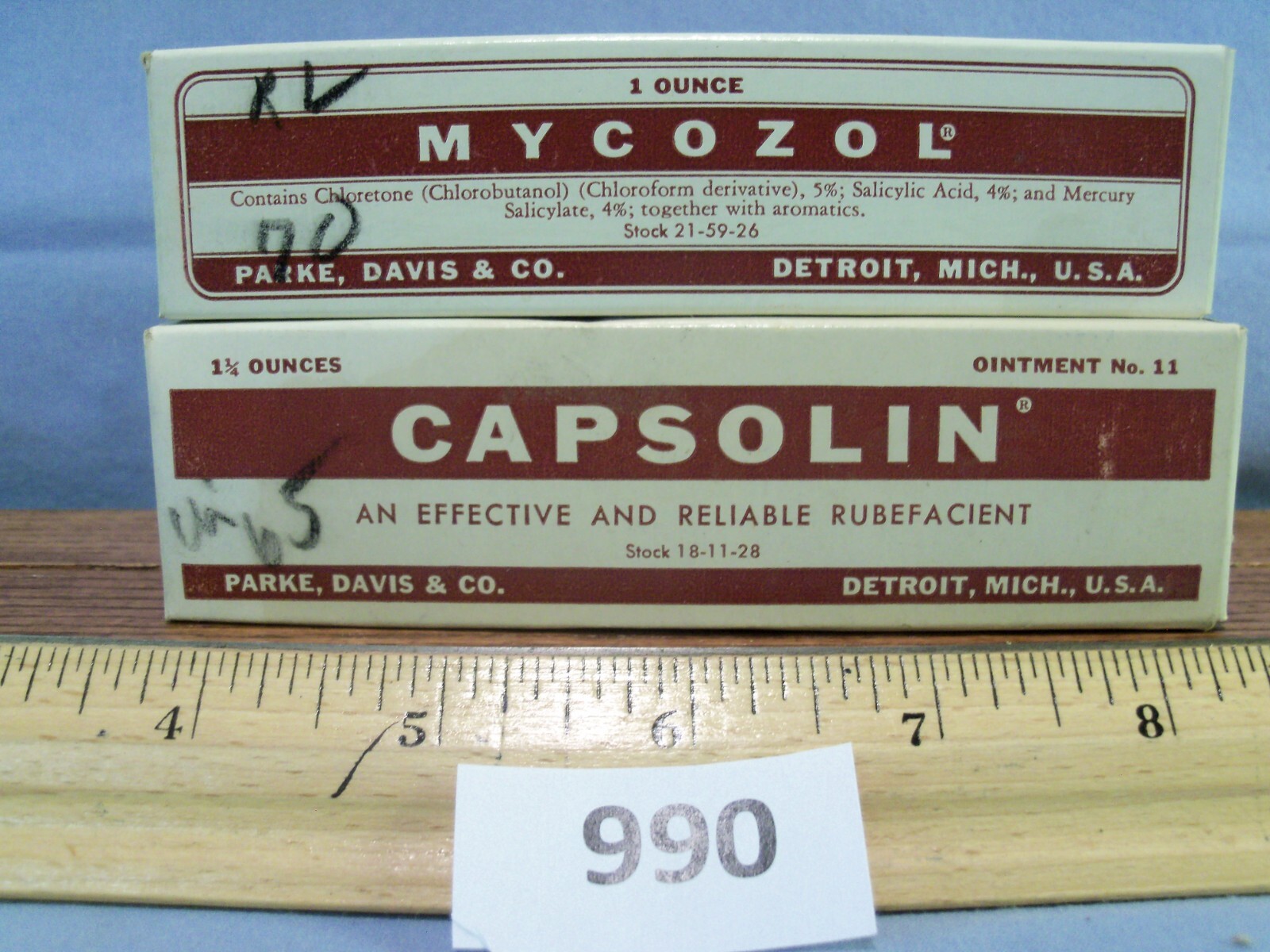 Vintage Pre 1971 PD & Co SKIN CREAMS No NDC# 990