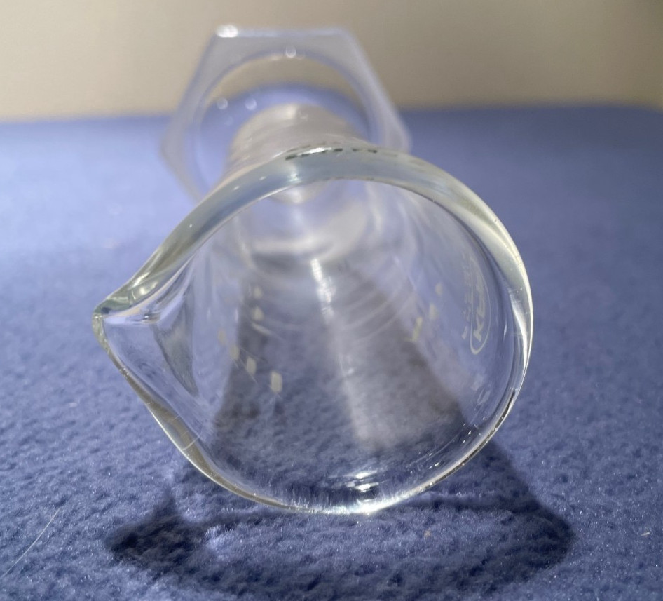 Vintage KPP Phenix Pyrex Pharmaceutical Graduated Beaker w/ Scales, 8 DR/25 mL