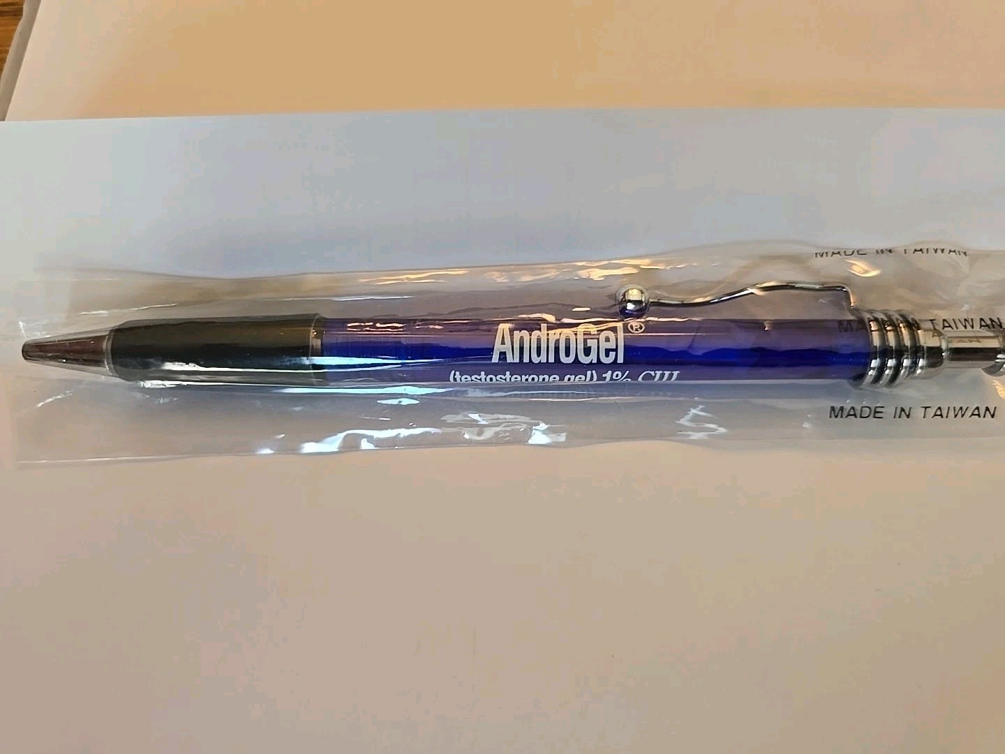 AndroGel Plastic Pen Pharmaceutical Drug Rep Promo Vintage Medical WRITES