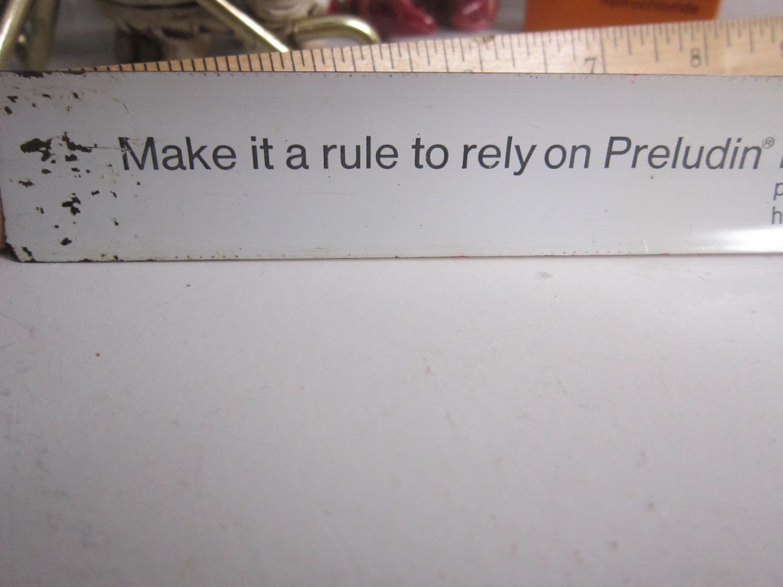 Preludin Slap Ruler in Box Pharmaceutical Drug Rep Promo Apothecary Pharmacy