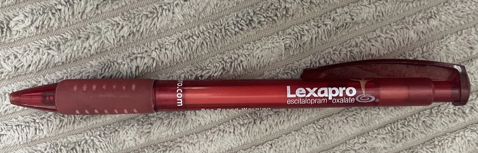 LEXAPRO Pharmaceutical Promotional Doctors Ballpoint Pen Refillable Set of 2