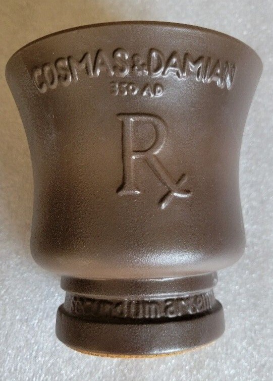 Schering- RX Pharmacy & Drugs Cosman & Damian 350AD Secundum Artem Brown Mortar