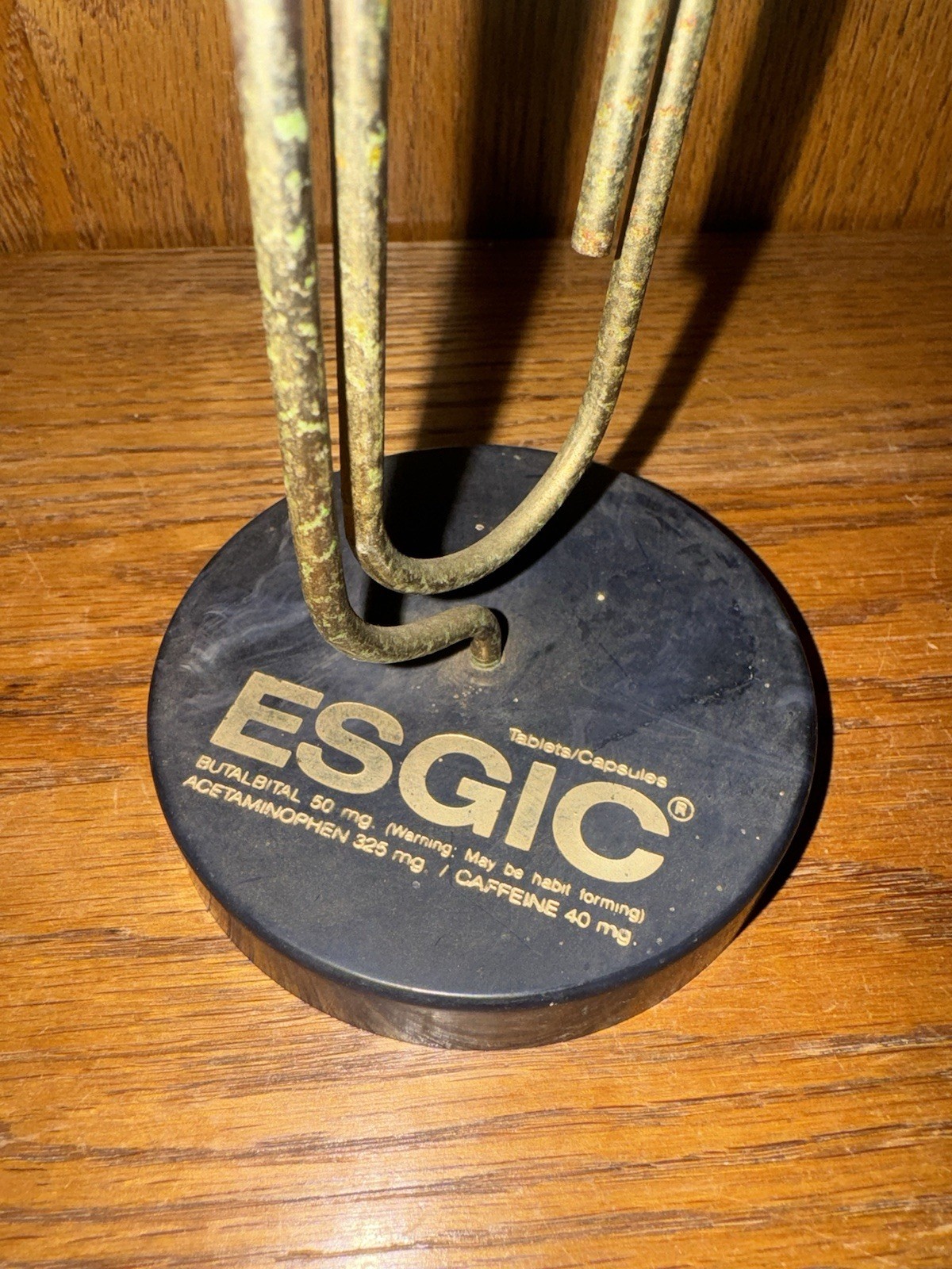 Advertising Medical ESGIC Vtg Promotional Big Paperclip Paperweight Drug Rep