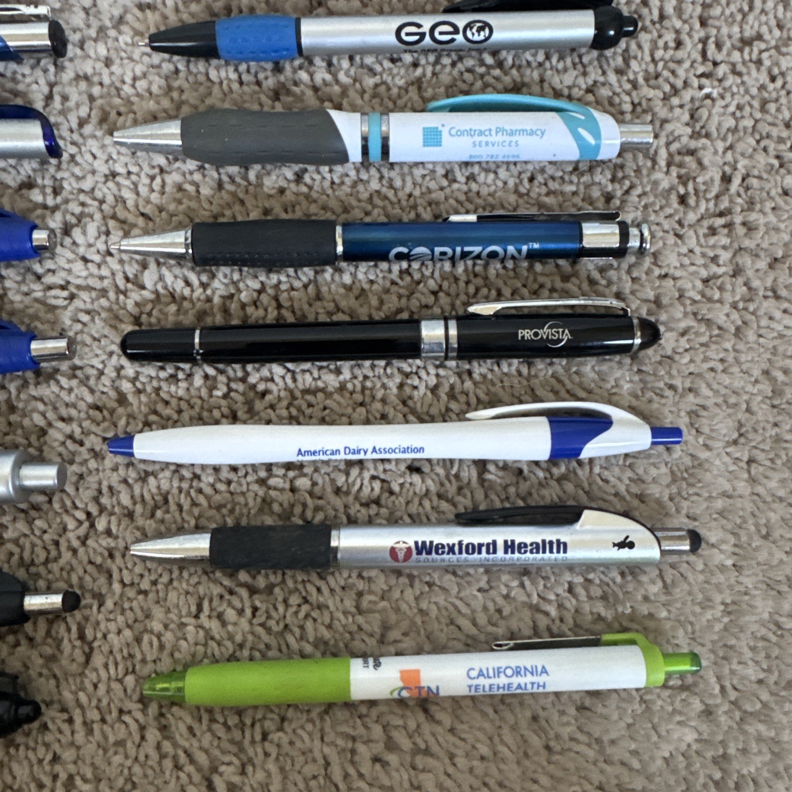 26 – Plastic & Metal Medical Pens – Collectible – Rare