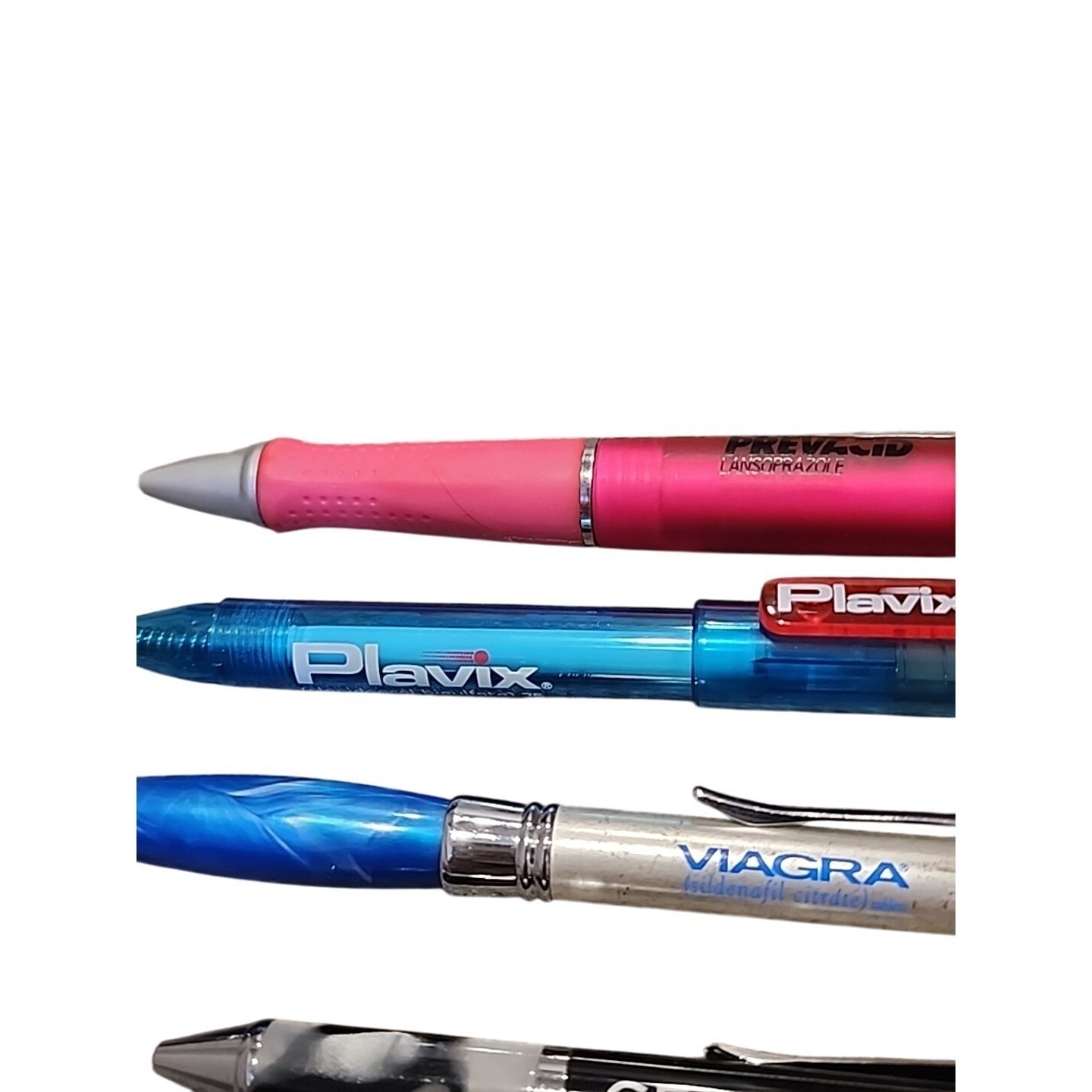 4 Vintage Pharma Advertising Pens Viagra Celebrex Plavix Prevacid Drug Rep