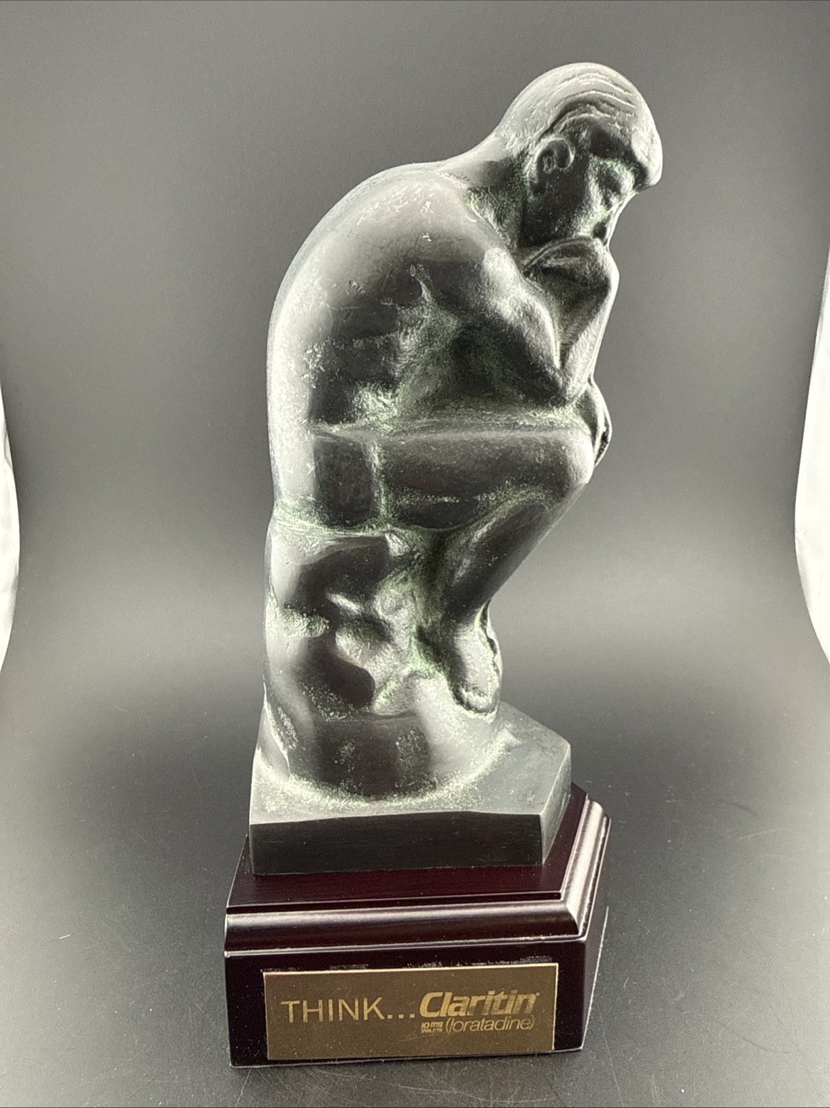 Claritin Loratadine Thinker Statue Pharmaceutical Drug Rep Promo Display Figure