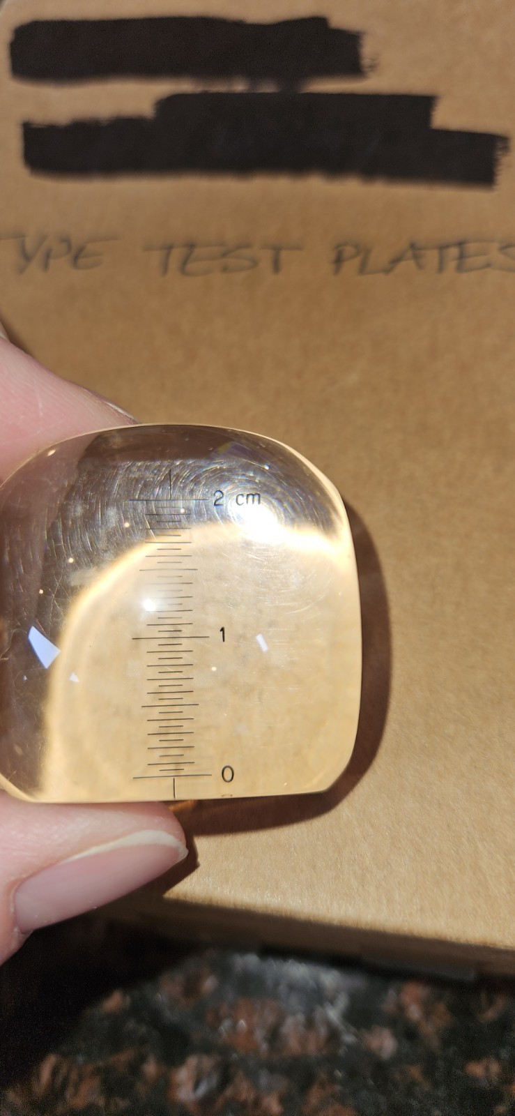 VTG Laboratory Acrylic Dome Measuring Magnifier, “Modele Depose”