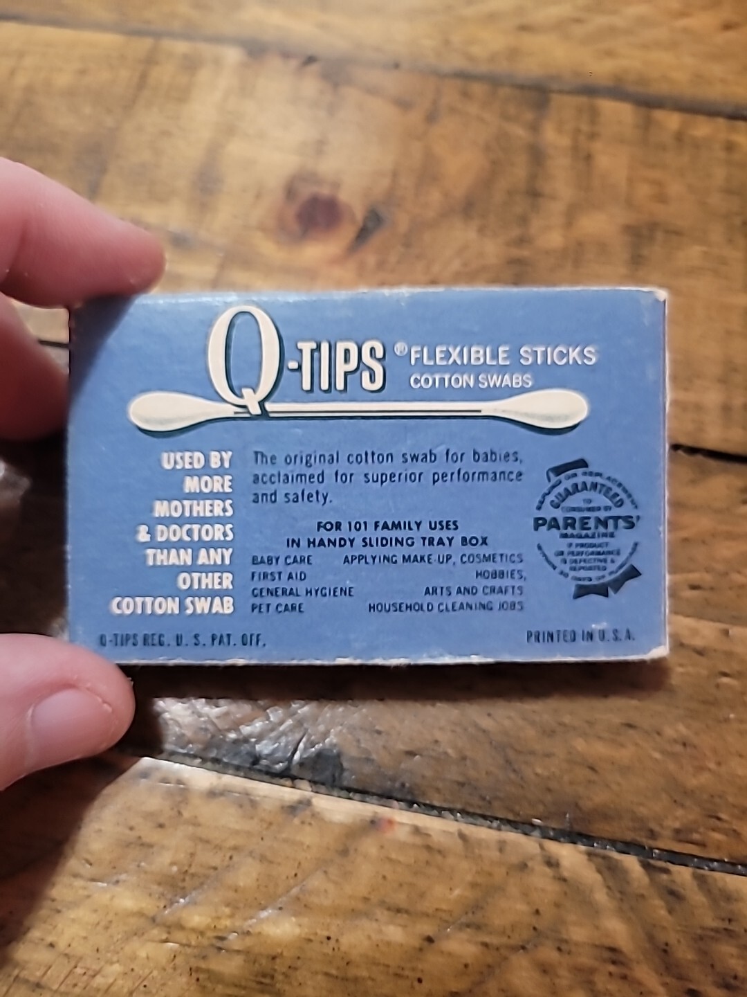 Vintage Q-Tips Sterilized Cotten Swabs W/Box,  Pharmacy