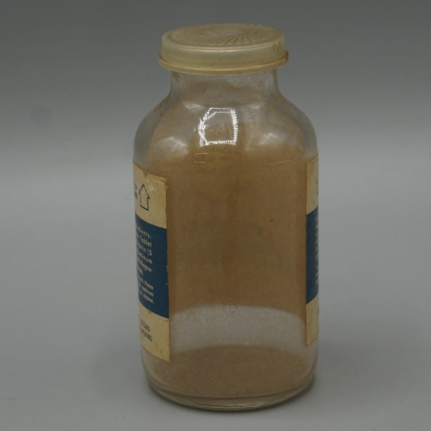 Vintage Bufferin Antacid Analgesic Glass Bottle Bristol-Myers 100 Tablets Prop