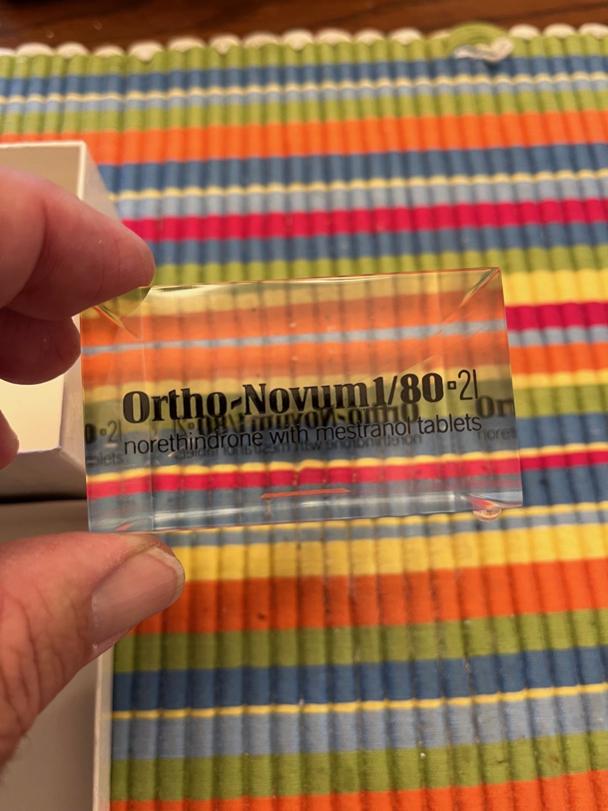 Ortho-Novum 1/80-2 Drug Rep Pen Pharmaceutical Collectible Promo Paperweight