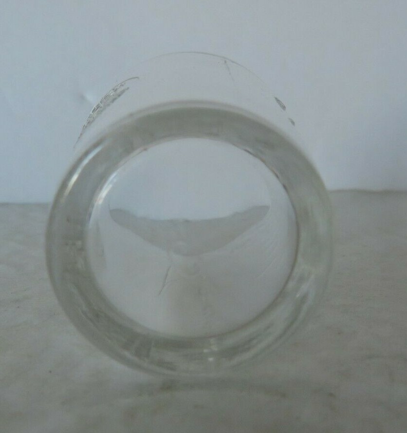 Dr JJ Kerr’s Family Medicine Dosage Cup Indianapolis Indiana Clear Glass Rare