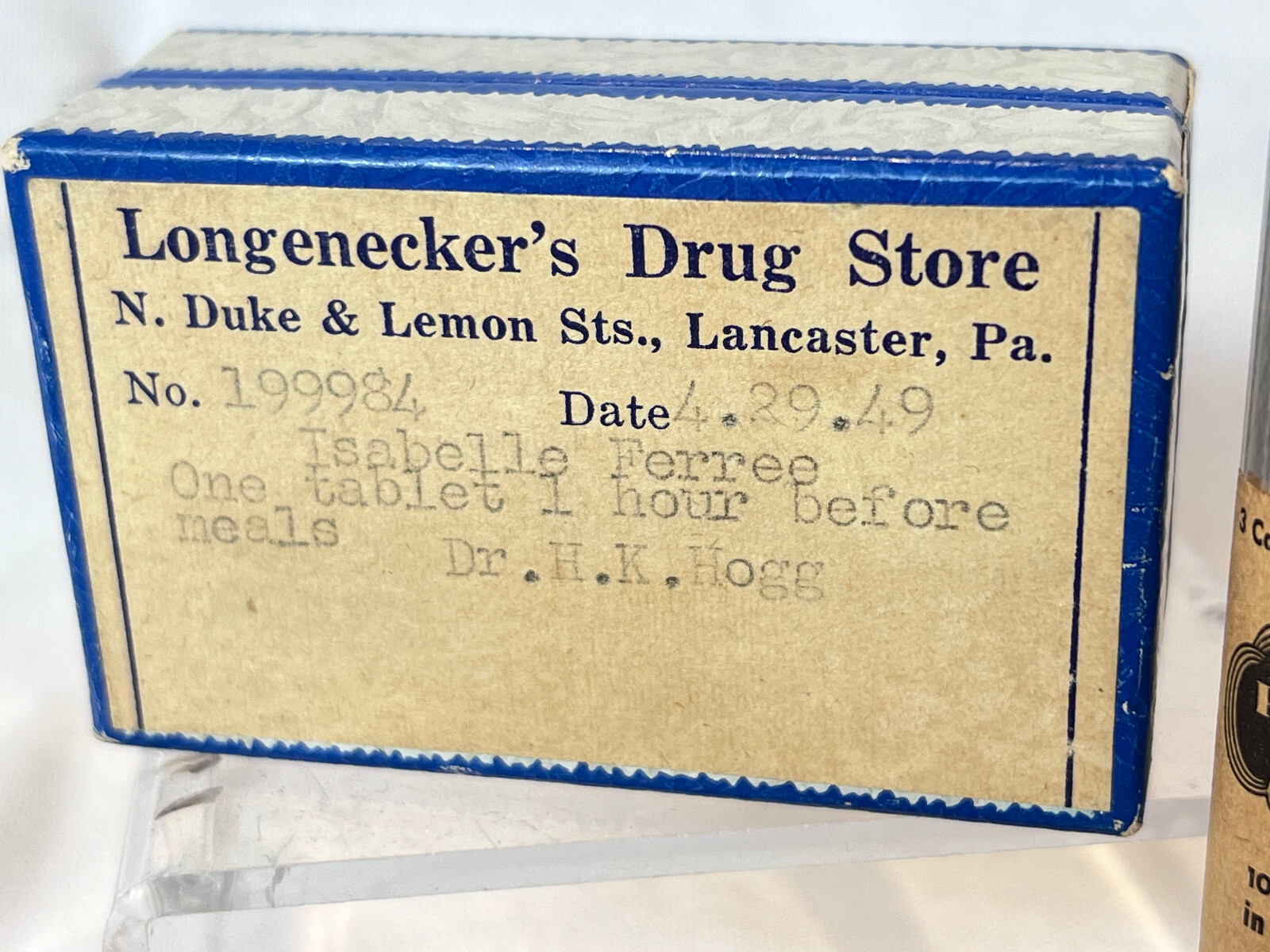 Drug Store Lot Livicks’s Vapor Ointment Penicillin Potassium & Empty Pill Box