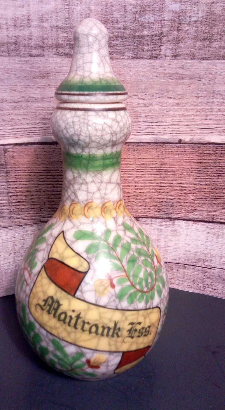 Vintage Maitrank Ess MEDICAL APOTHECARY BOTTLE W/Natural Crackle VG Wine