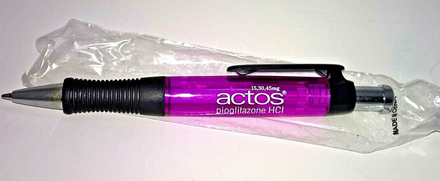drug rep grip pens 25 pc factory carton lot Actos pharmaceutical collectibles