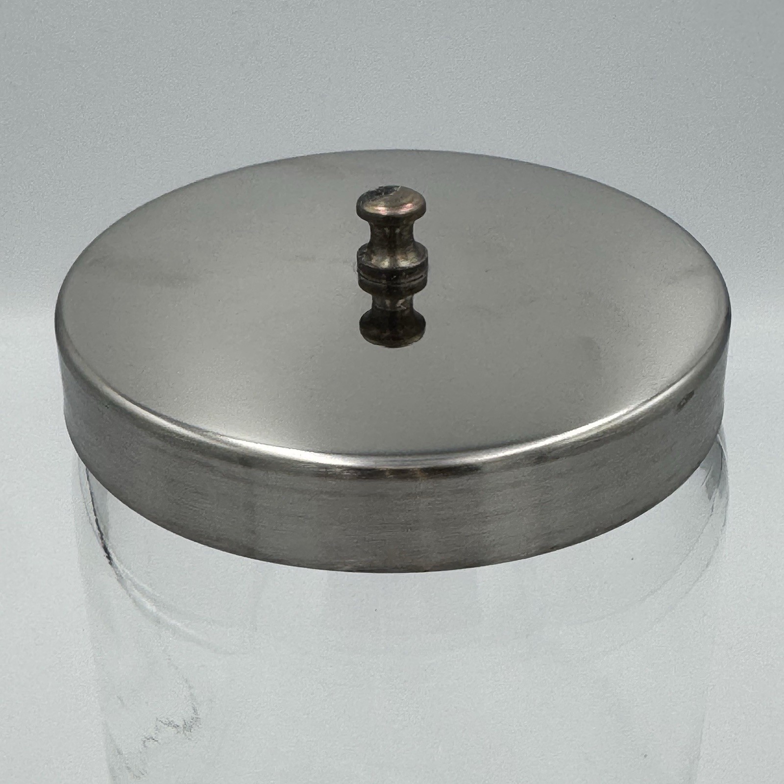 Apothecary Medical Glass Jar Canister with Stainless Steel Lid 7×4″