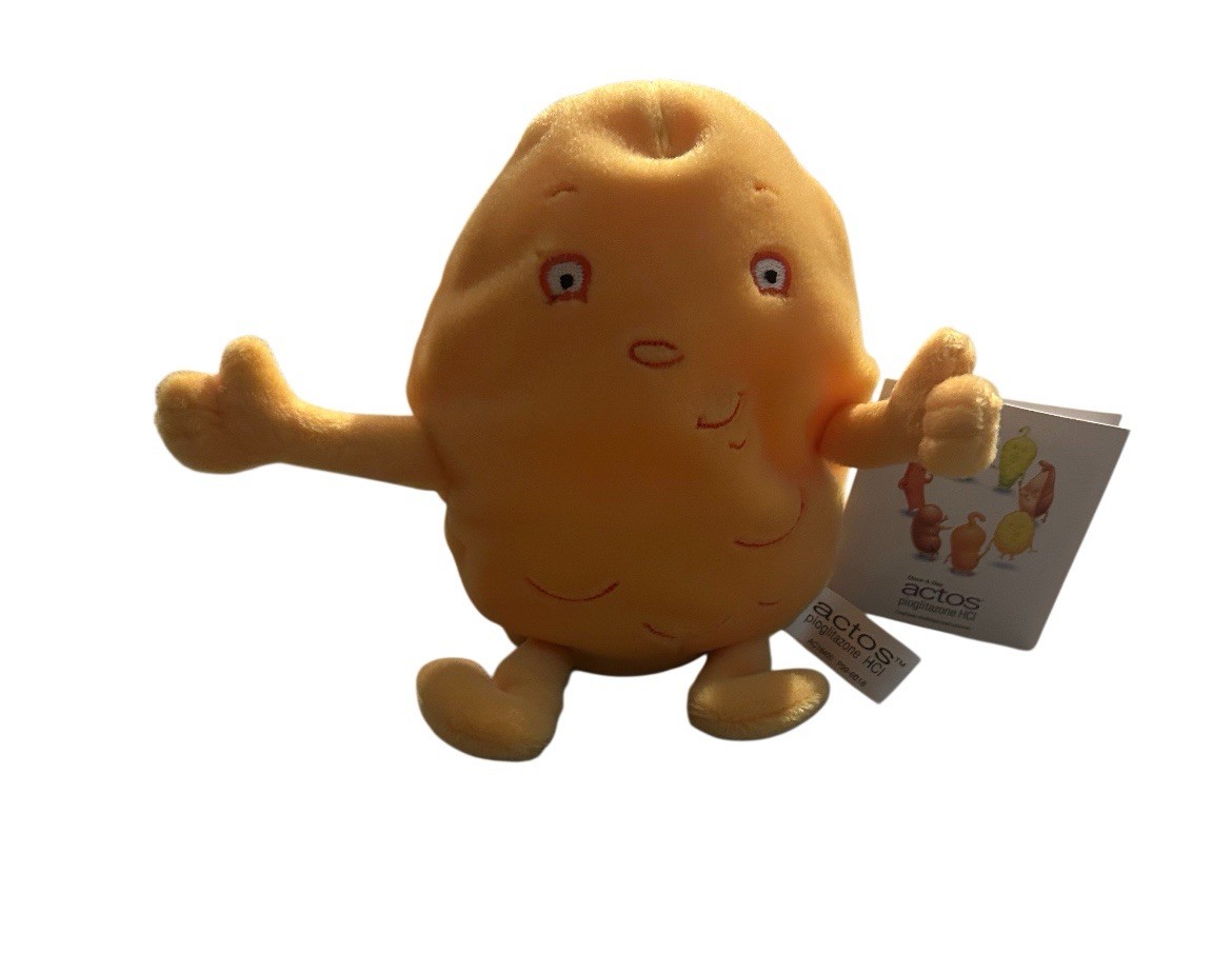 Pharmaceutical Advertising Actos Pioglitazone HCI 7″ Cholesterol Plush Beanie