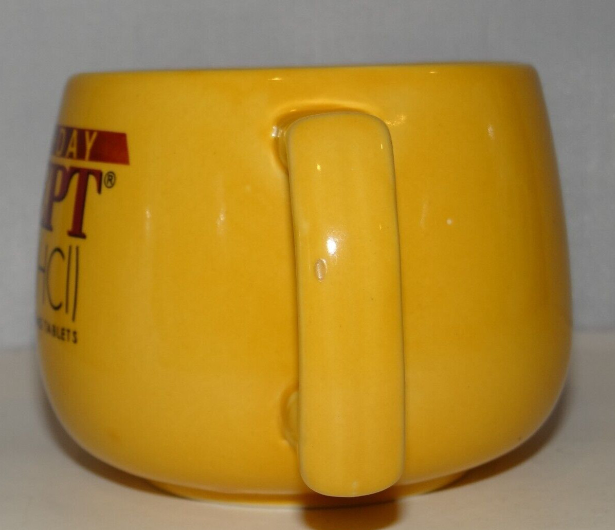Aricept Drug Rep Pharmaceutical Collectible Coffee Teach Soup Cup Mug Yellow