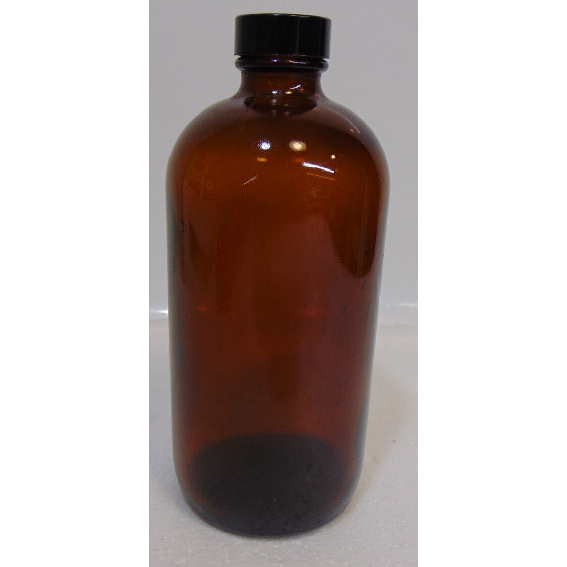 Vintage Amber Brown Glass Vase Bottle Jar Farmhouse Rustic Decor Black Cap Old
