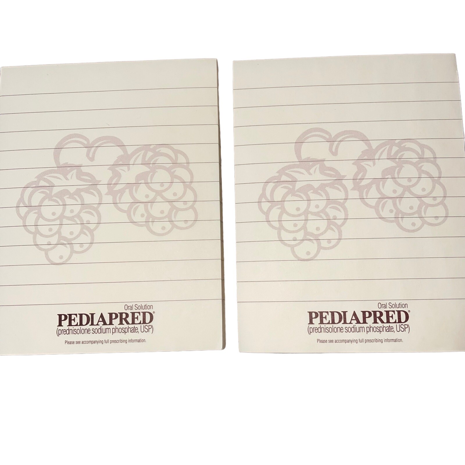 Pediapres Drug Rep Pharmaceutical Note Paper Pad Rare 2 Notepads Unused