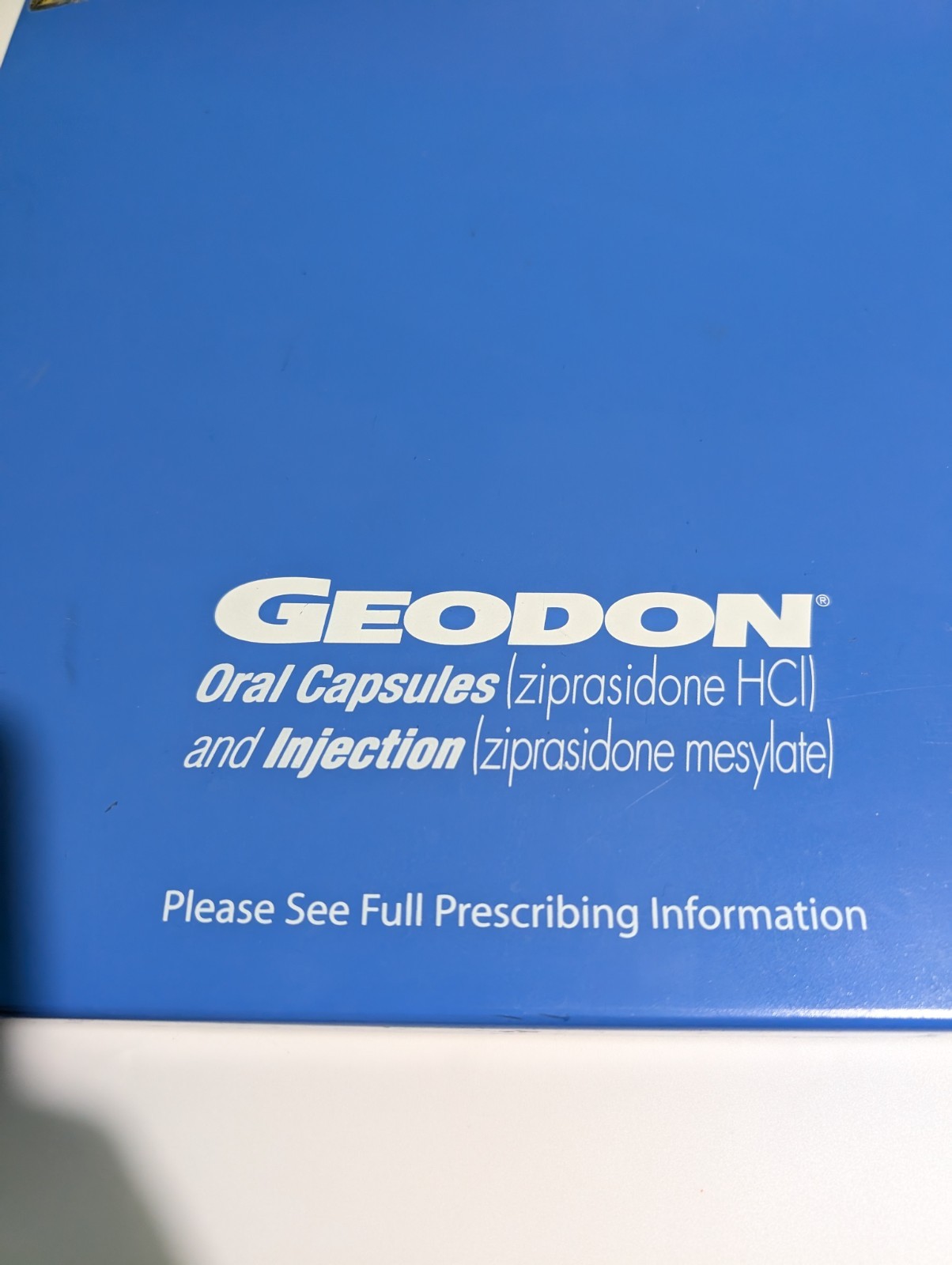 Geodon Prescription Weight Scale Pharmaceutical Promotion Advertisement