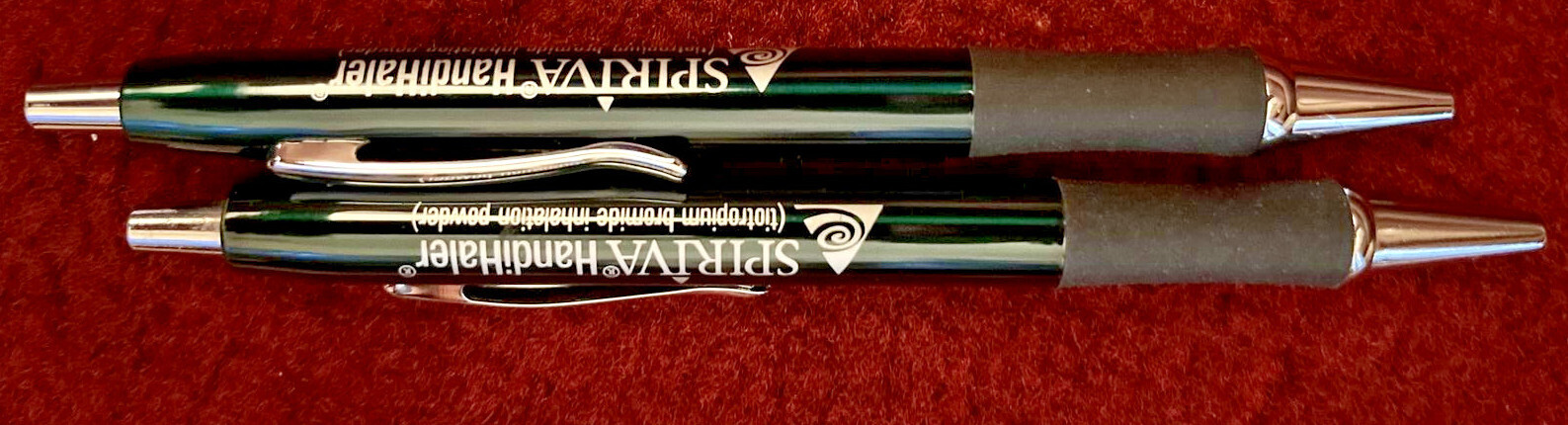 Pharmaceutical Drug Rep SPIRIVA Collectible Metal Pen RARE Lot of 2