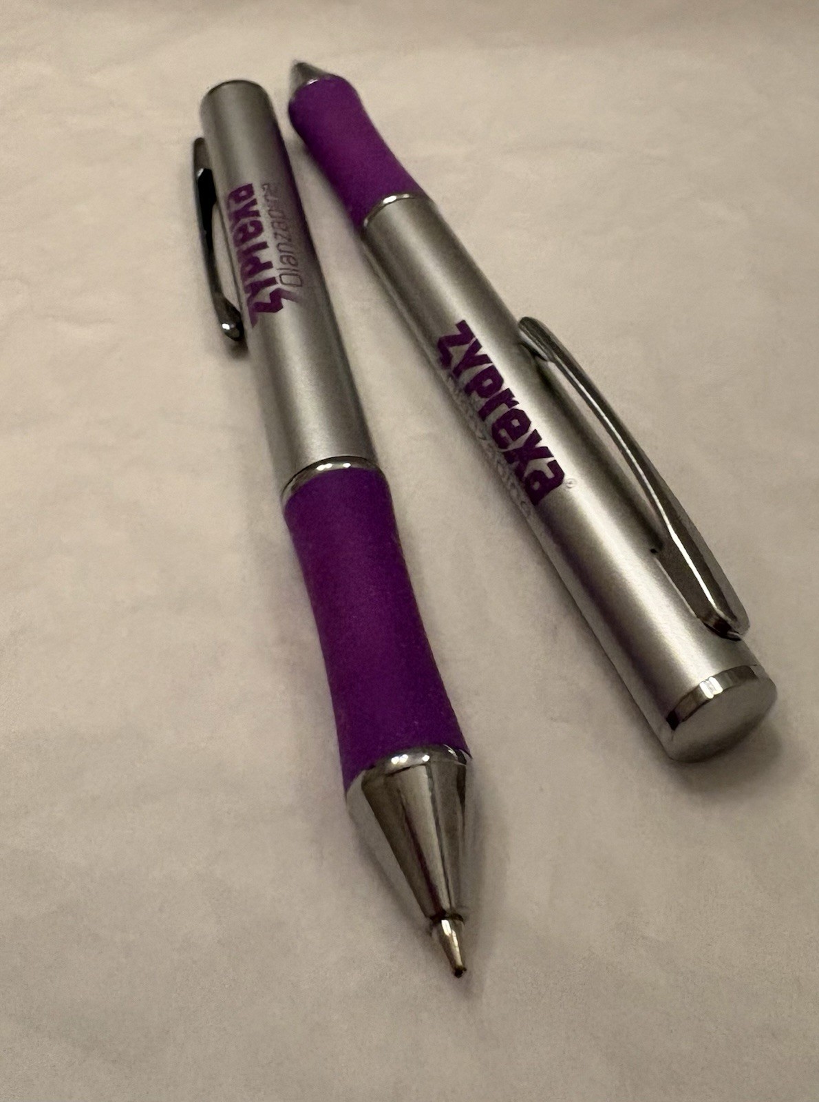 VTG LOT OF 2 ZYPREXA Combo- PEN/STYLUS Pharma Advertising Drug Rep Log NEW NOS