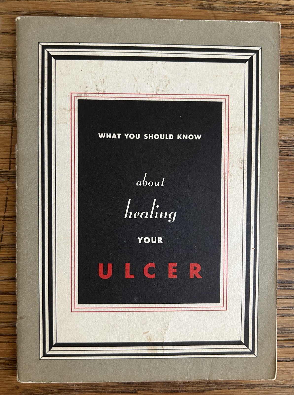 1954 Ulcer Patient Education Pamphlet Wyeth Amphojel Medical Ephemera Booklet