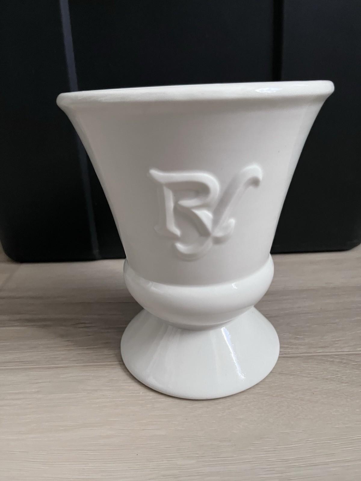 Vintage Antique Pharmacy Mortar Display RX White Ceramic