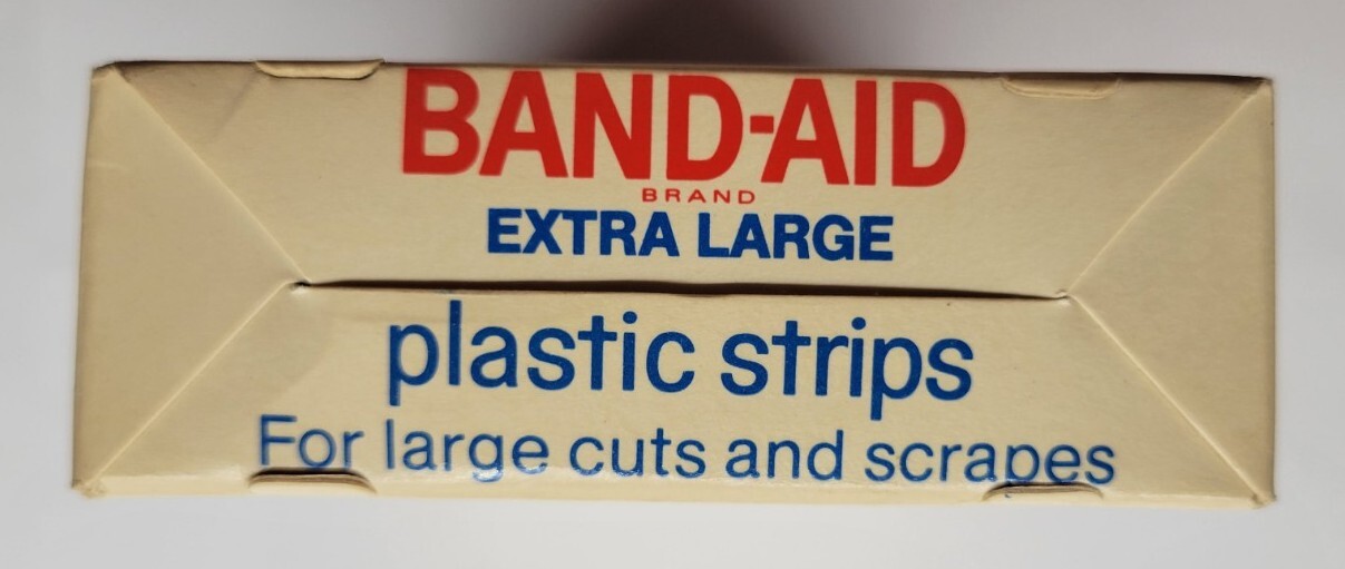 Vintage Band-Aid Extra Large Plastic Strips 2″ Bandages 10 Pack In Box
