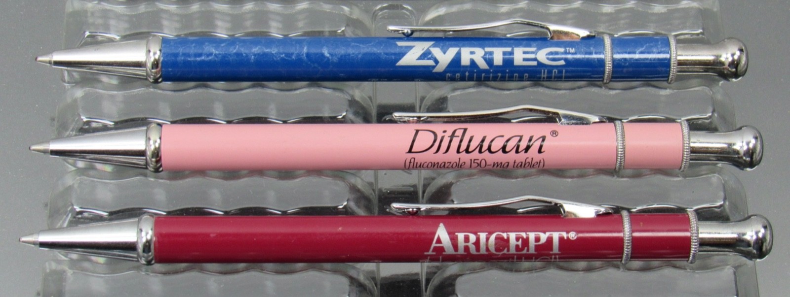 Aricept Diflucan Zyrtec PENS Uniquel Ball Clickers Drug Rep Pharmaceutical Lot