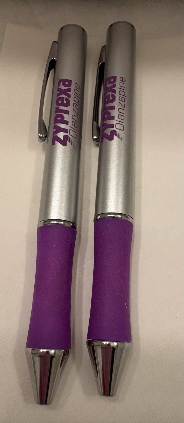 VTG LOT OF 2 ZYPREXA Combo- PEN/STYLUS Pharma Advertising Drug Rep Log NEW NOS
